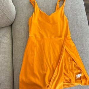Vibrant Orange Sleeveless Dress